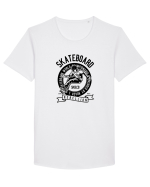 Skateboard Rebellion Black Tricou mânecă scurtă guler larg Bărbat Skater