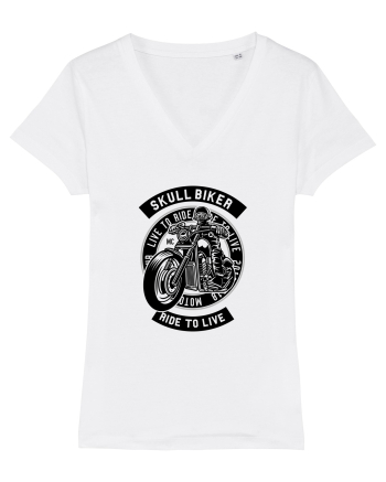 Skull Biker Black White