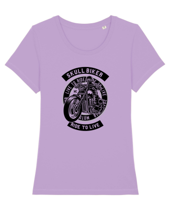 Skull Biker Black Lavender Dawn