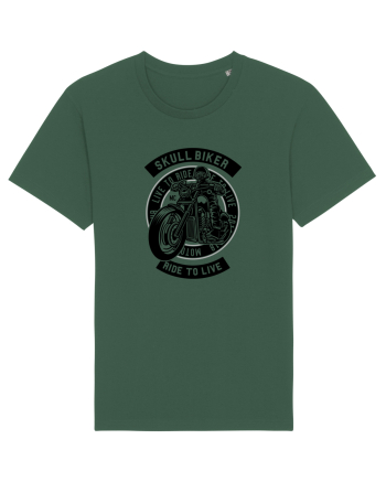 Skull Biker Black Bottle Green