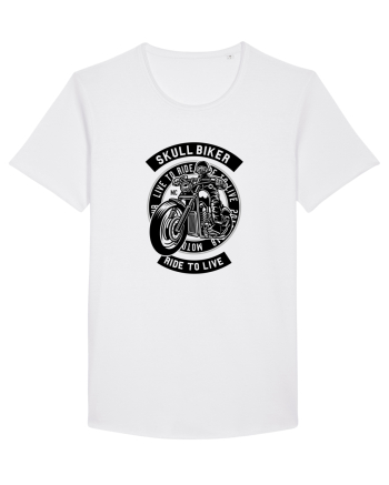 Skull Biker Black White