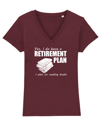 READING BOOKS Burgundy