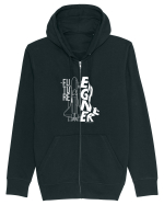 Viitor Inginer - Spaceship (alb) Hanorac cu fermoar Unisex Connector