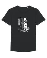 Viitor Inginer - Spaceship (alb) Tricou mânecă scurtă guler larg Bărbat Skater