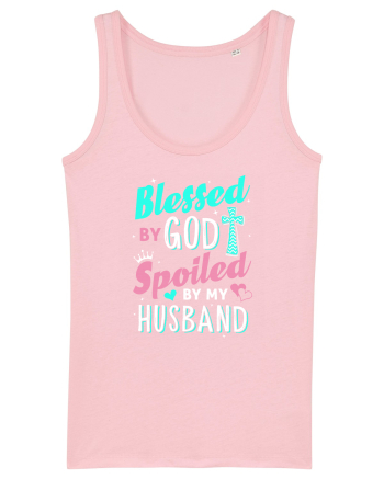Blessed by God Spoiled by my husband Cotton Pink