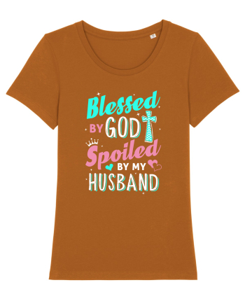 Blessed by God Spoiled by my husband Roasted Orange