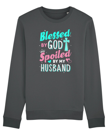 Blessed by God Spoiled by my husband Anthracite