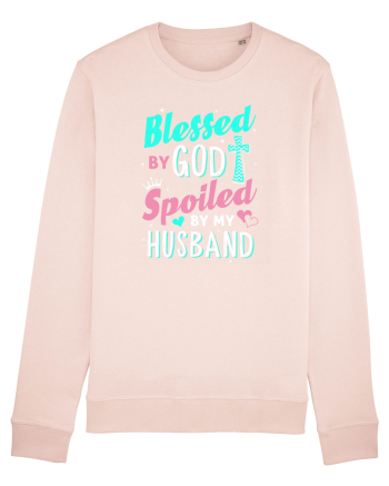 Blessed by God Spoiled by my husband Candy Pink