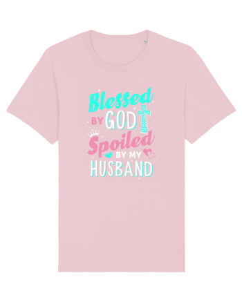 Blessed by God Spoiled by my husband Cotton Pink
