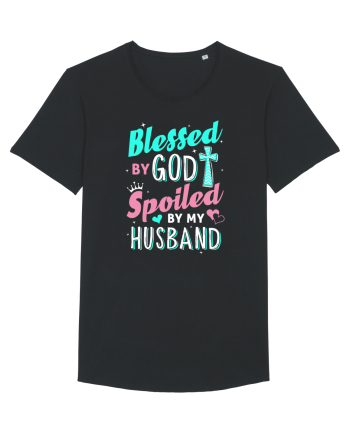 Blessed by God Spoiled by my husband Black
