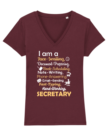 SECRETARY Burgundy