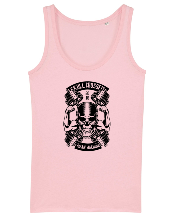 Skull Crossfit Gym Black Cotton Pink