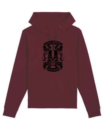 Skull Crossfit Gym Black Burgundy