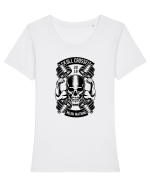 Skull Crossfit Gym Black Tricou mânecă scurtă guler larg fitted Damă Expresser