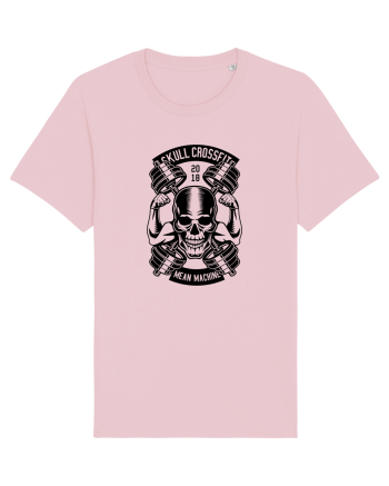 Skull Crossfit Gym Black Cotton Pink