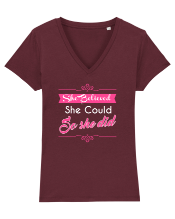SHE BELIEVED Burgundy