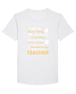 TEACHER Tricou mânecă scurtă guler larg Bărbat Skater