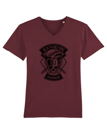 Skull Heart Black Burgundy