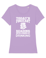 READING BOOKS Tricou mânecă scurtă guler larg fitted Damă Expresser