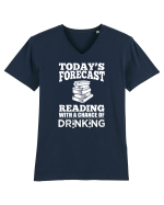 READING BOOKS Tricou mânecă scurtă guler V Bărbat Presenter