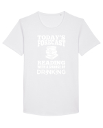 READING BOOKS Tricou mânecă scurtă guler larg Bărbat Skater