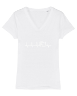 CURCAN Tricou mânecă scurtă guler V Damă Evoker