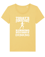 RUNNING Tricou mânecă scurtă guler larg fitted Damă Expresser