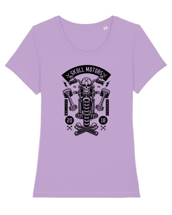 Skeleton Motorcycle Black Lavender Dawn