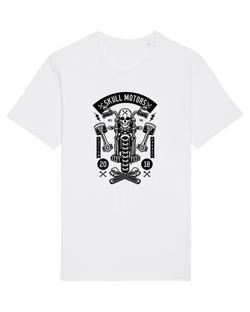 Skeleton Motorcycle Black White