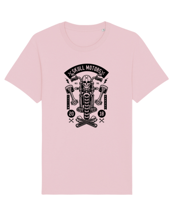 Skeleton Motorcycle Black Cotton Pink