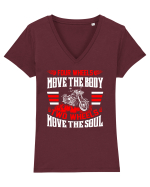 MOTORCYCLE Tricou mânecă scurtă guler V Damă Evoker