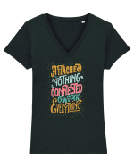 CONNECTED Tricou mânecă scurtă guler V Damă Evoker