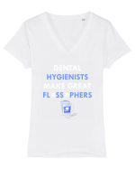 DENTAL HYGIENIST Tricou mânecă scurtă guler V Damă Evoker