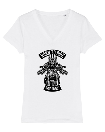 Born to Ride Skeleton Black White