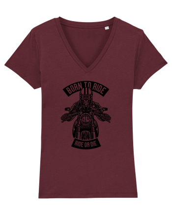 Born to Ride Skeleton Black Burgundy