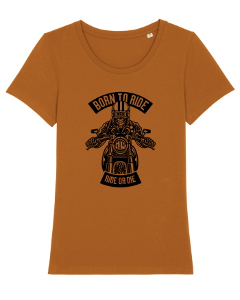 Born to Ride Skeleton Black Roasted Orange