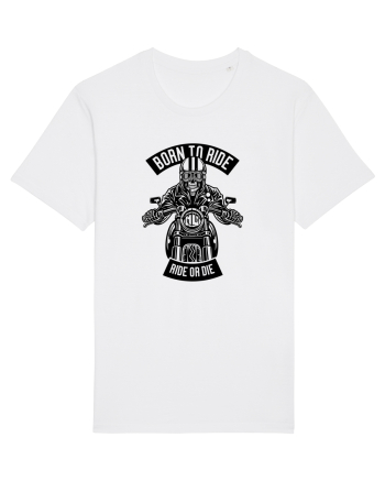 Born to Ride Skeleton Black White