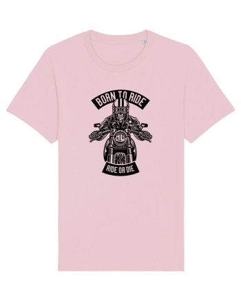 Born to Ride Skeleton Black Cotton Pink