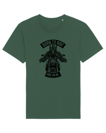 Born to Ride Skeleton Black Bottle Green