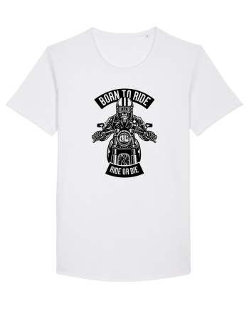 Born to Ride Skeleton Black White
