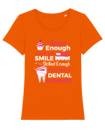 DENTAL HYGIENIST Tricou mânecă scurtă guler larg fitted Damă Expresser