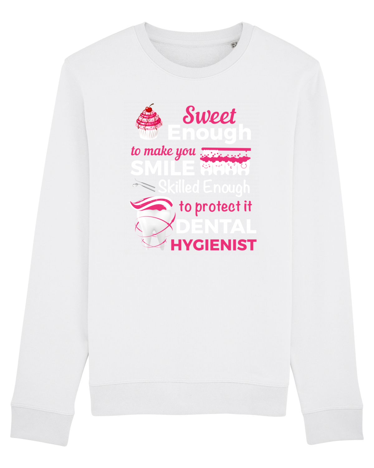 Bluză mânecă lungă Unisex Rise White