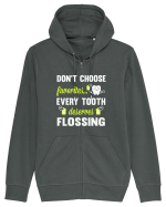 FLOSS TEETH Hanorac cu fermoar Unisex Connector