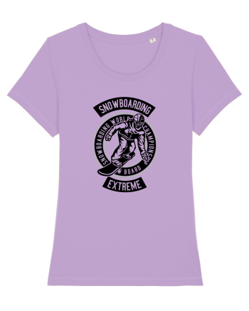Snowboarding Extreme Black Lavender Dawn