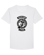 Snowboarding Extreme Black Tricou mânecă scurtă guler larg Bărbat Skater