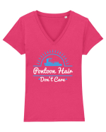 PONTOON HAIR Tricou mânecă scurtă guler V Damă Evoker