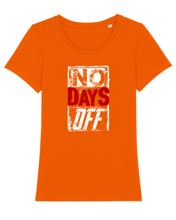 No Days Off Bright Orange