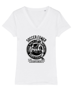 Soccer Fever Black Tricou mânecă scurtă guler V Damă Evoker