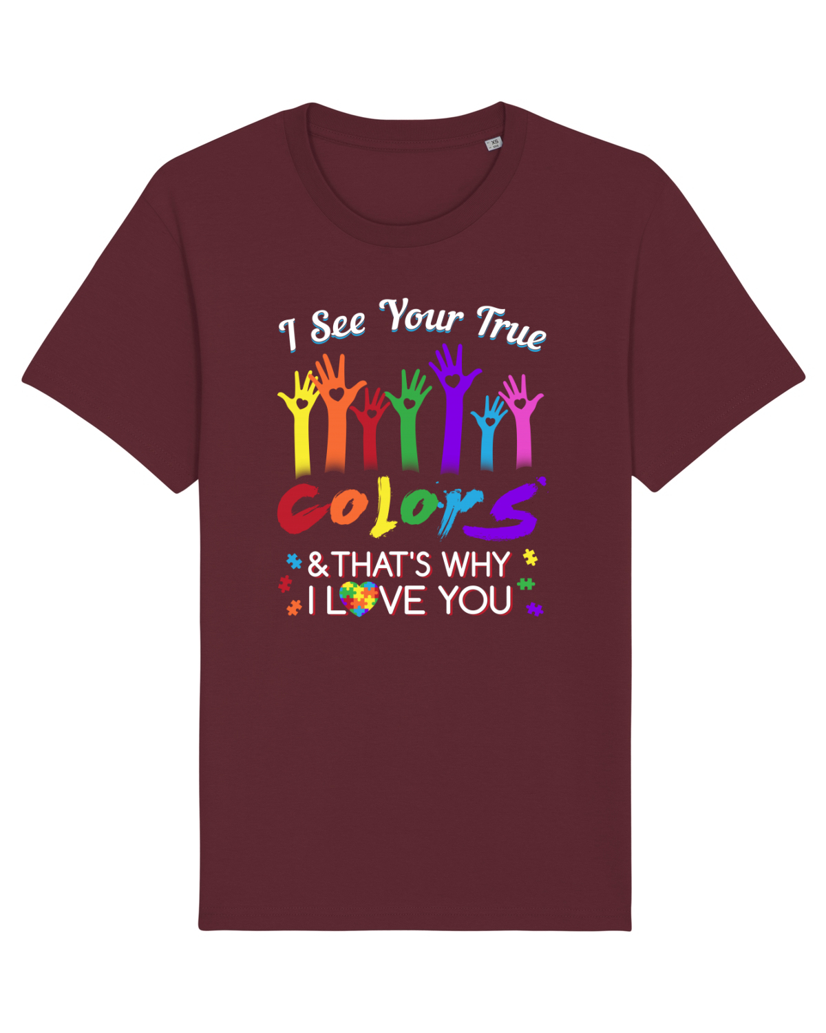 Tricou mânecă scurtă Unisex Rocker Burgundy