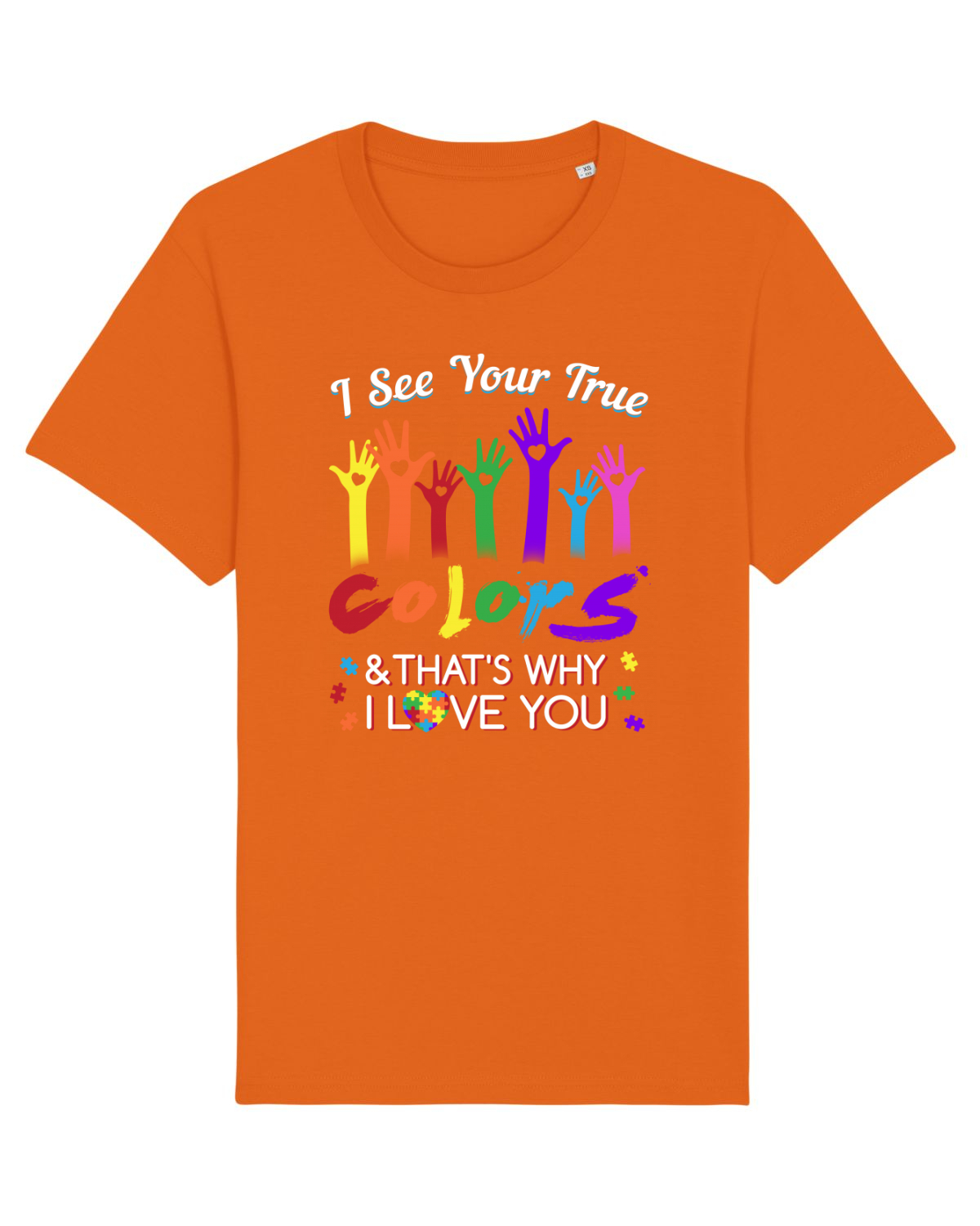 Tricou mânecă scurtă Unisex Rocker Bright Orange